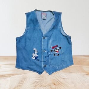 Vintage 1990s Looney Tunes Classic Wear Vest Bugs Bunny Tazmanian Devil Size M